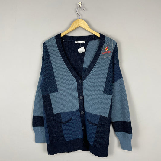 Casaco azul tricot Zara