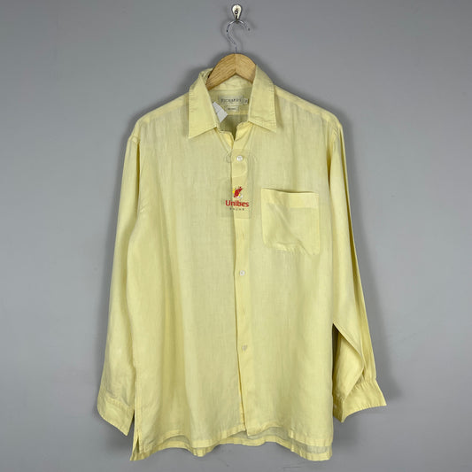 Camisa de linho amarela Richards